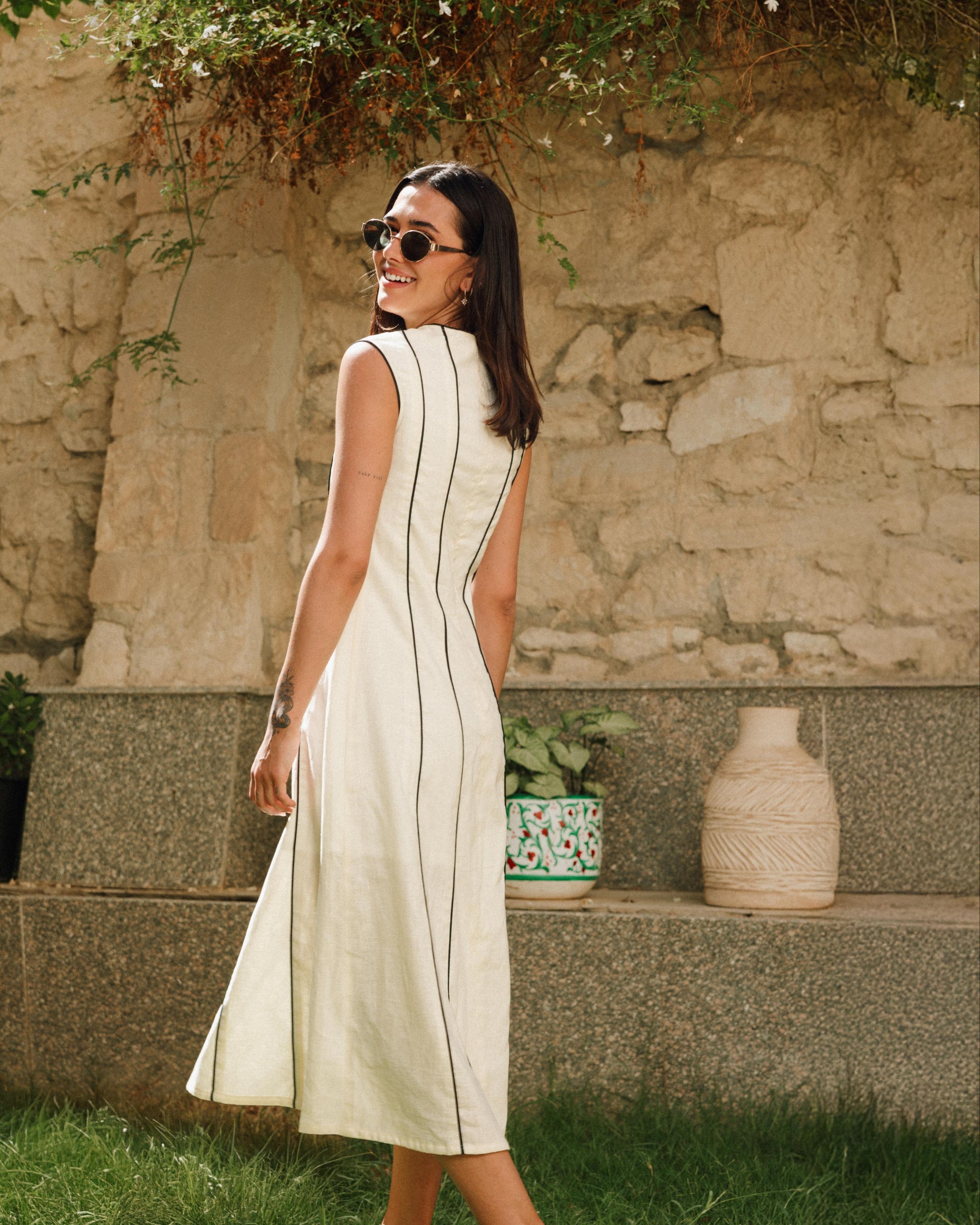 Striped Midi Dress