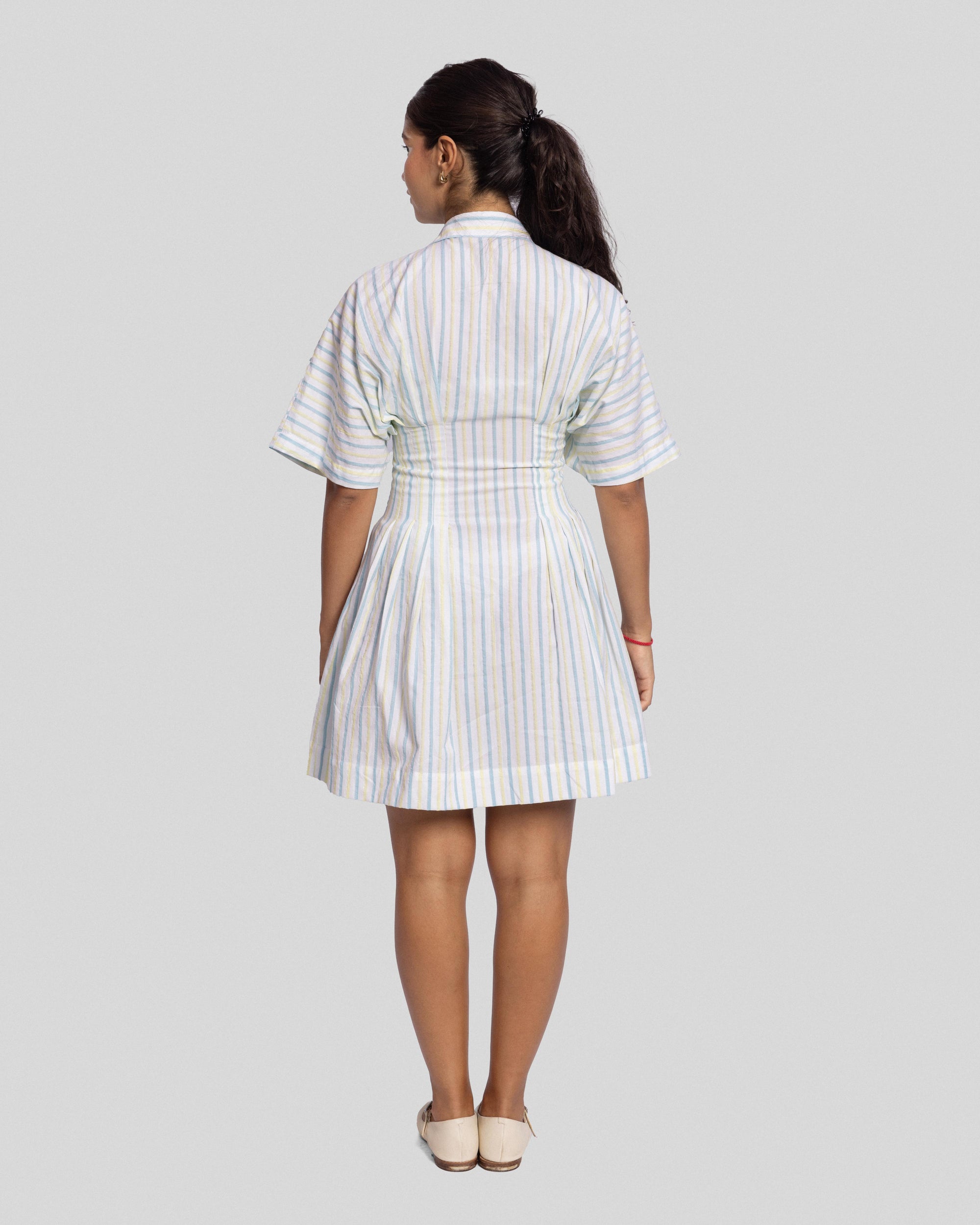 Pleated Shirtdress