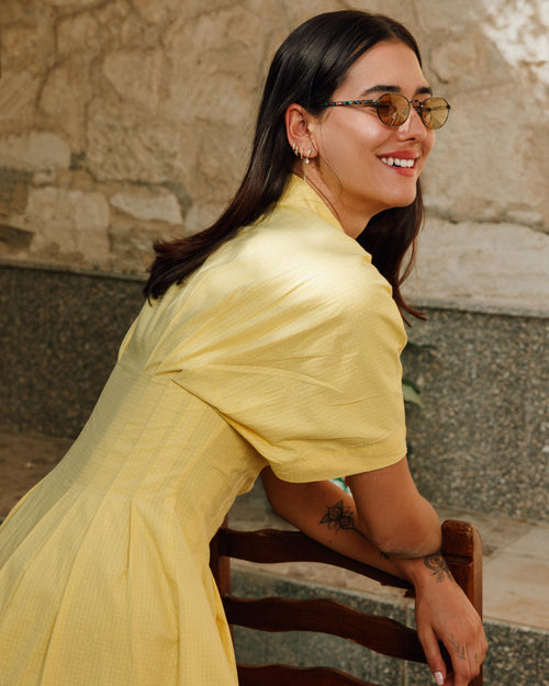 Pleated Shirtdress