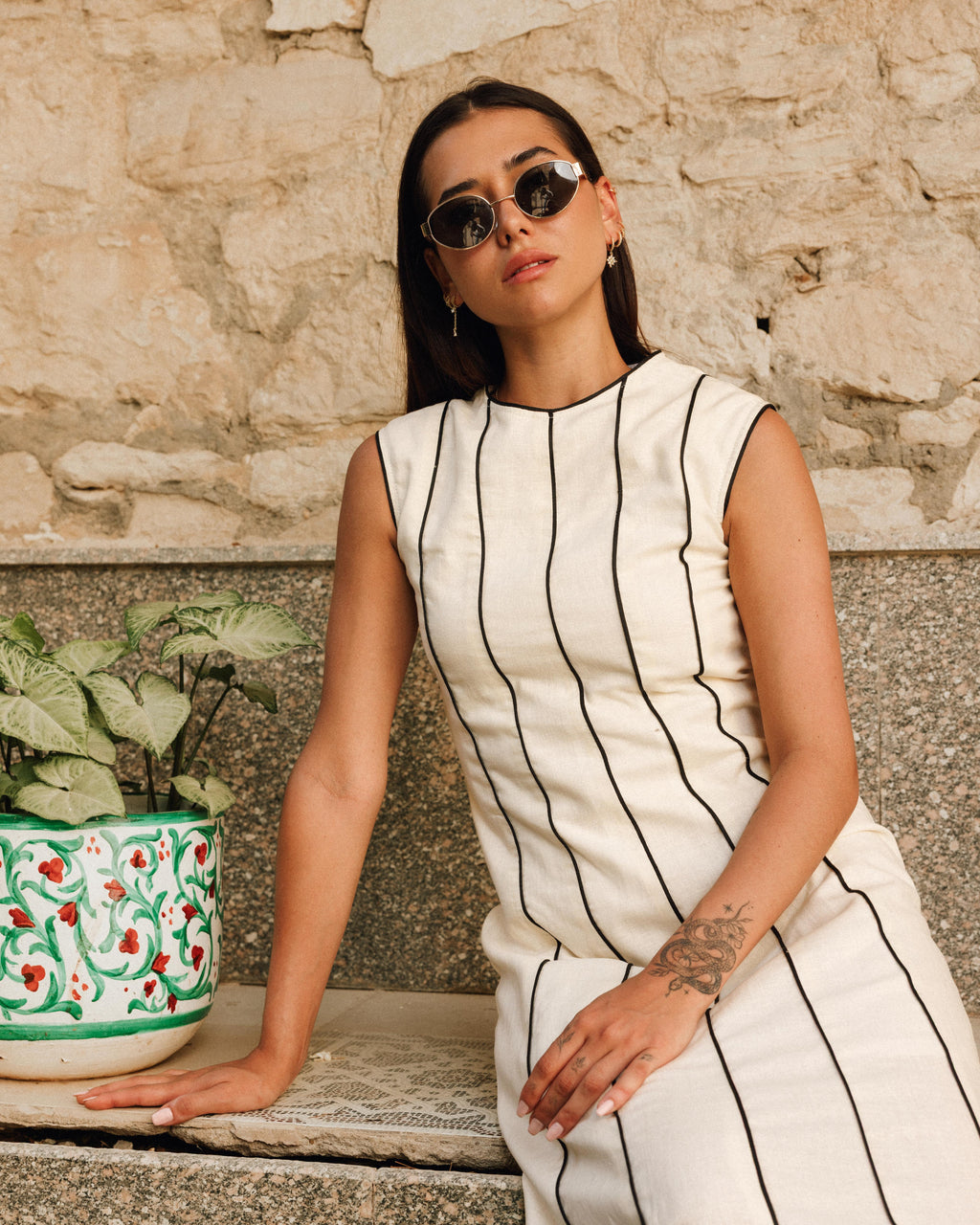 Striped Midi Dress
